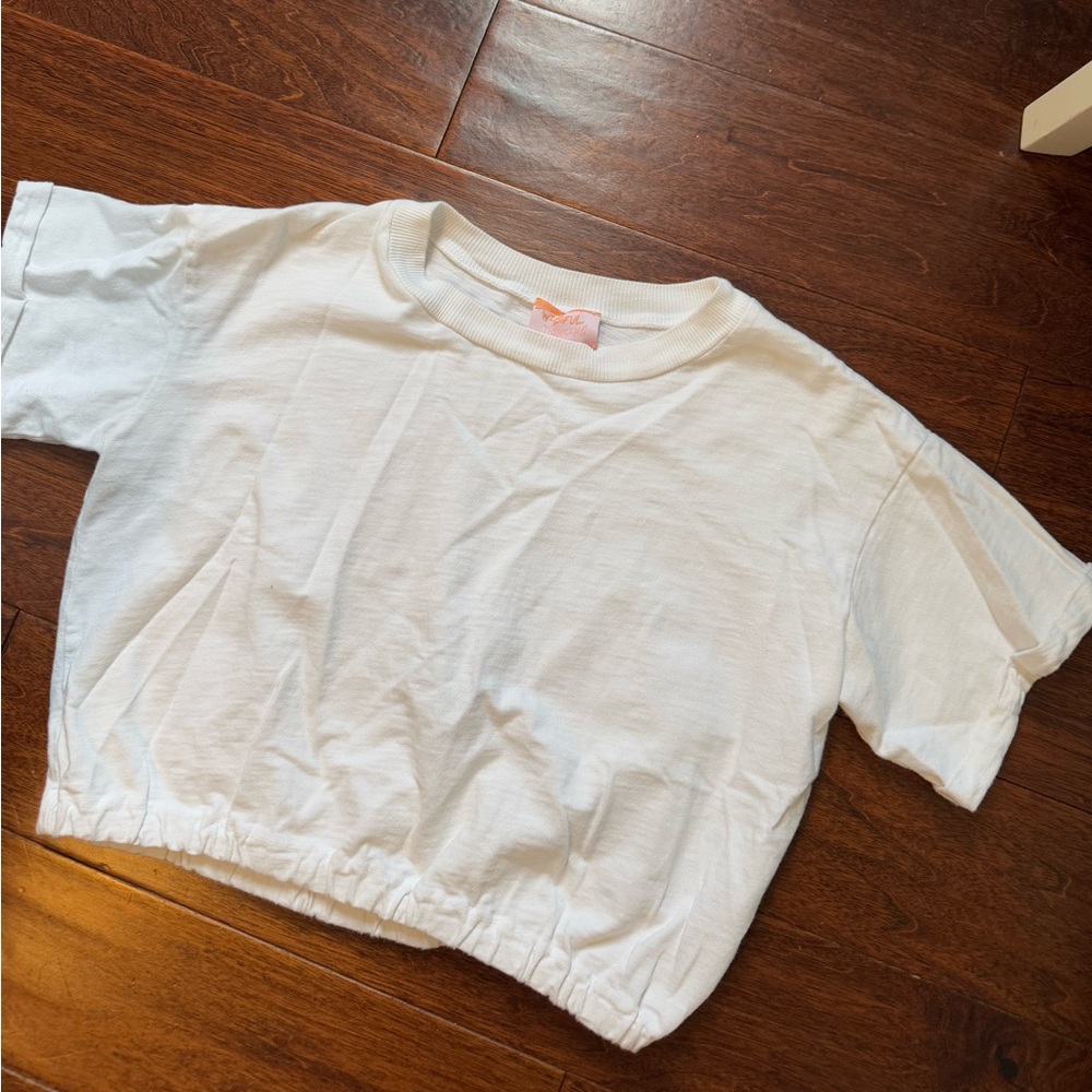 White crop top